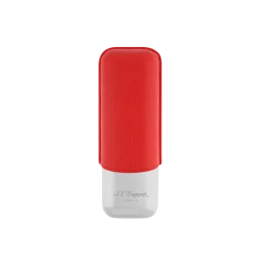 S.T. Dupont Double Chrome Cigar Case - Red grained