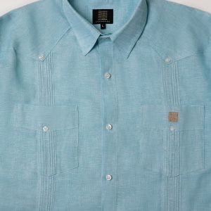 Cohiba Atmosphere Guayabera Comfort Fit Aqua Green
