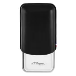 S.T. Dupont Triple Chrome Cigar Case - Black