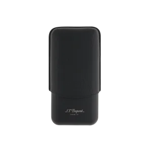 S.T. Dupont Triple Mat Cigar Case - Black Grained