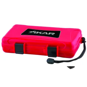 Xikar 5ct Travel Humidor - Red