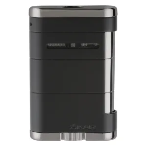 Xikar Allume Triple Tabletop Lighter - Tuxedo Black