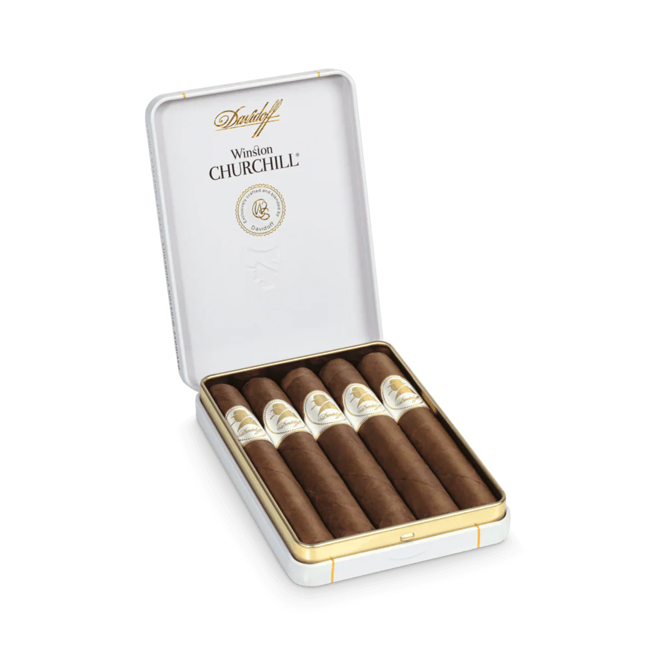 Davidoff Winston Churchill Original Series Petit Panatela Cigar Tin Of 5