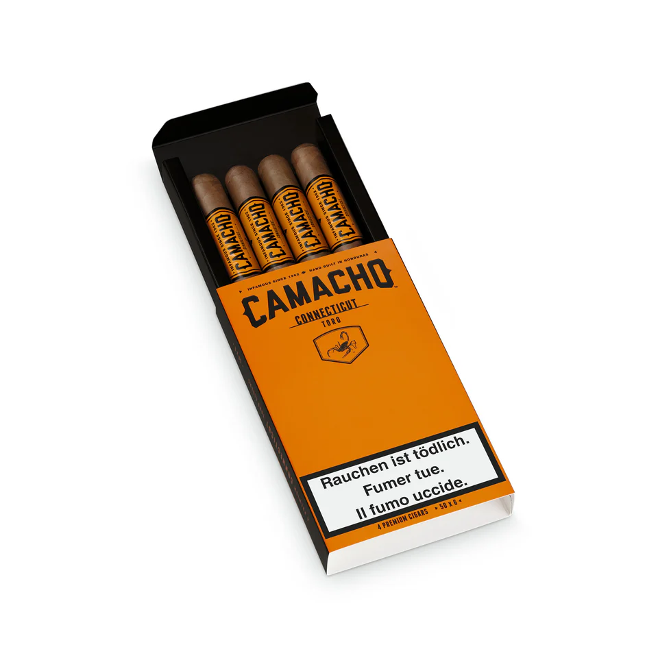 Camacho Connecticut Toro Cigar Box Of 4 Opened