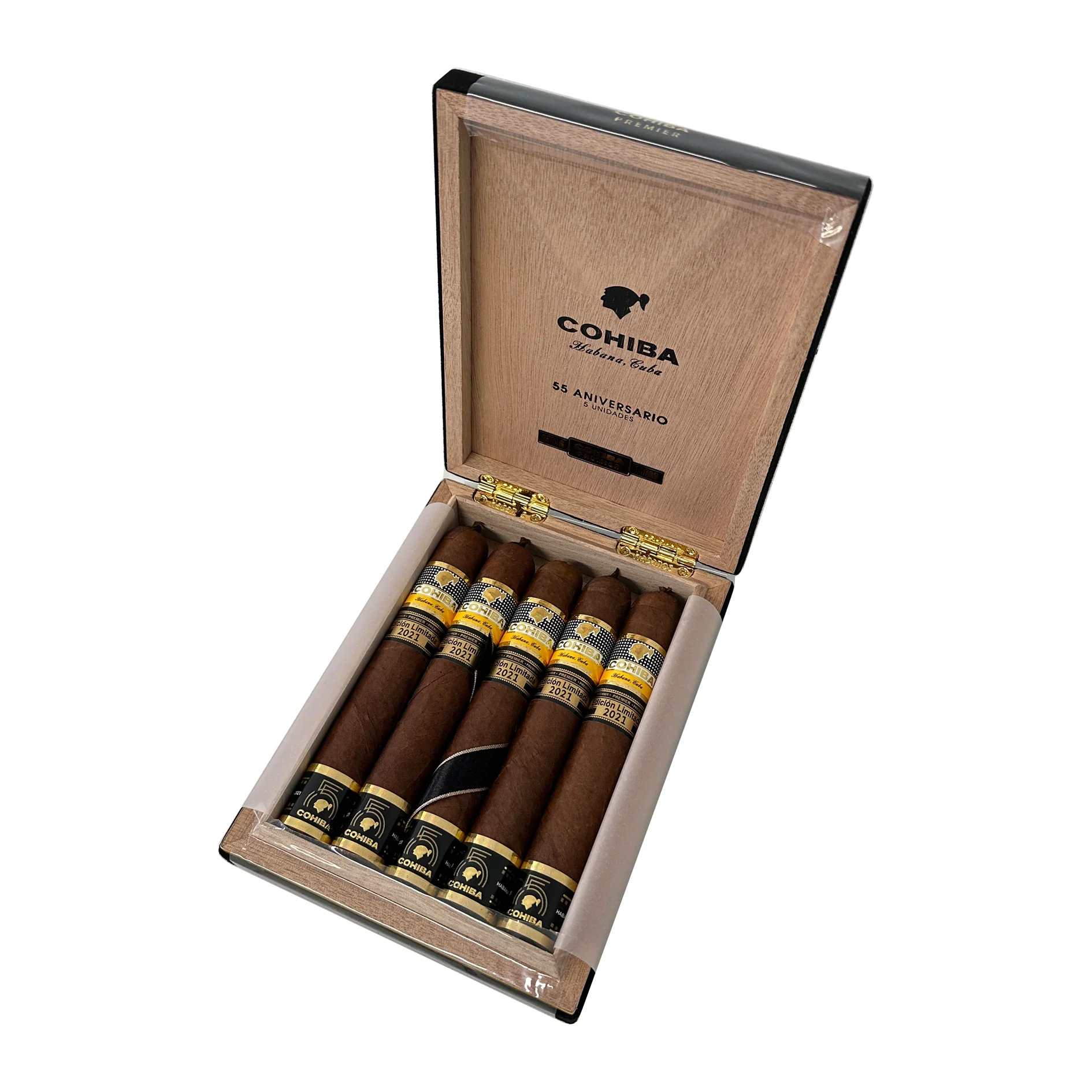Cohiba 55 Aniversario Premier Edición Limitada 2021 Cigar Box Of 5